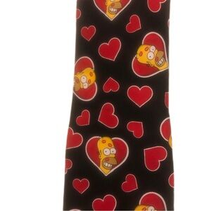 The Simpsons Homer Blue Mens Necktie Hearts Kisses 2006 New Without Tags